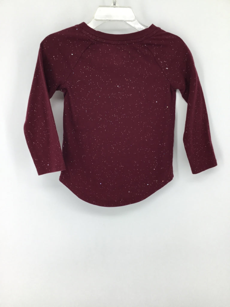 Cat & Jack Child Size 2 Burgundy T-shirt - girls