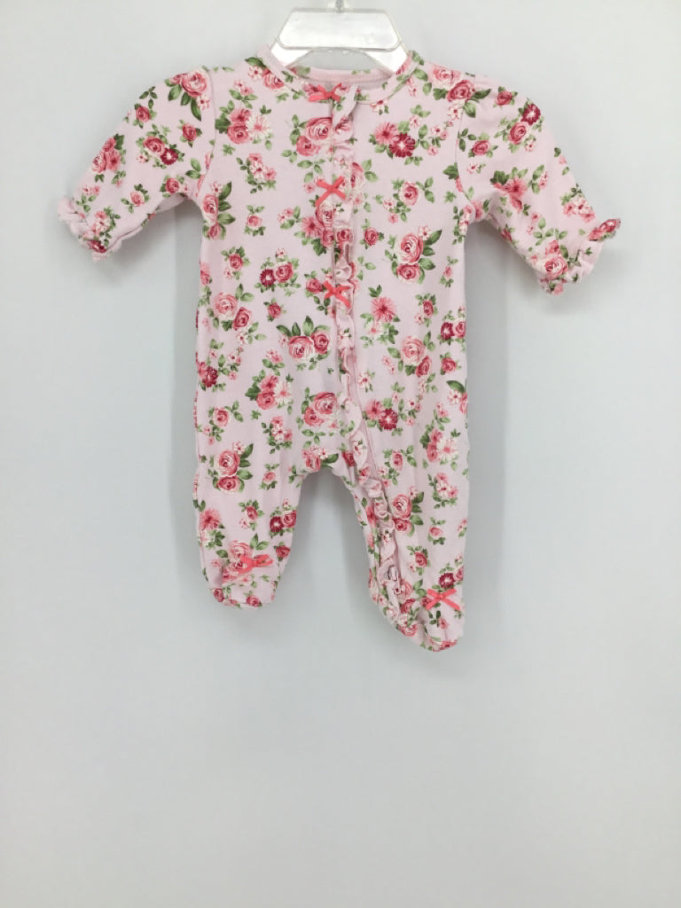 Little Me Child Size Newborn Pink Sleepers