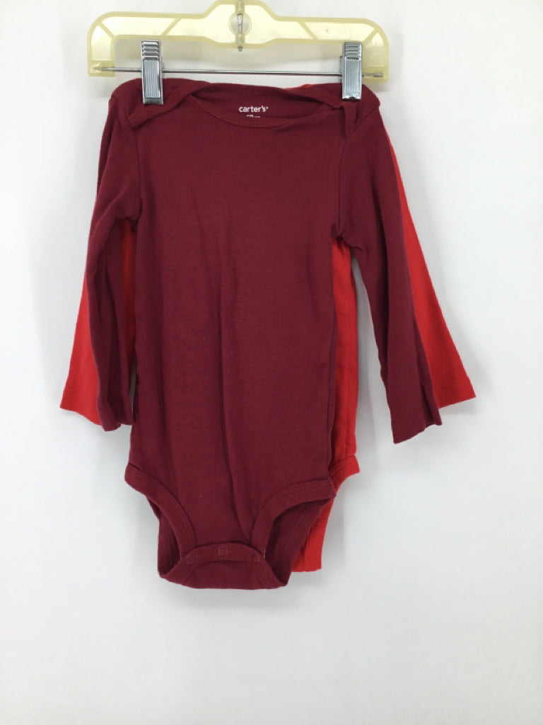 Carter's Child Size 18 Months Burgundy Onesie
