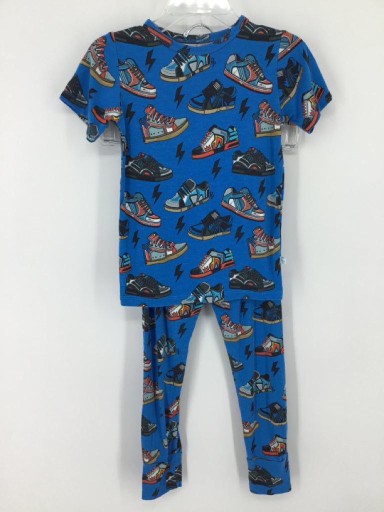 Posh Peanut Child Size 3 Blue Print Pajamas - boys