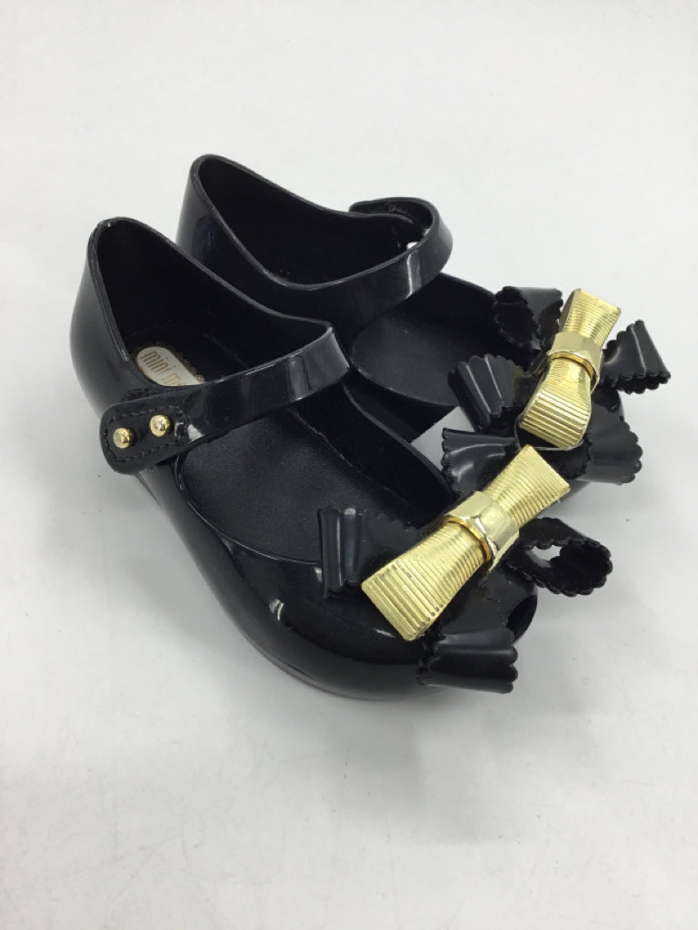 Mini Melissa Child Size 6 Toddler Black Dress Shoes