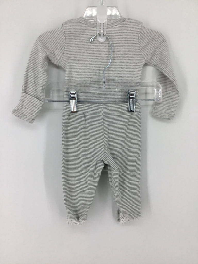 Carter's Child Size 3 Months Gray Stripe Outfit - boys