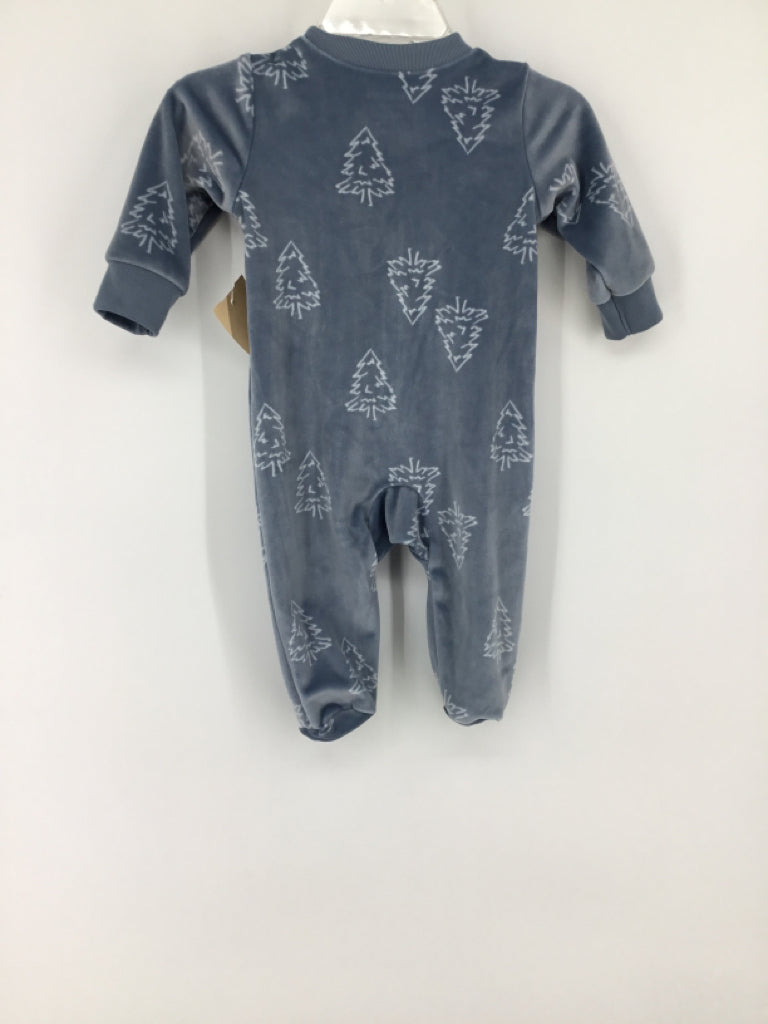 Child of Mine Child Size 0-3 Months Blue Sleepers