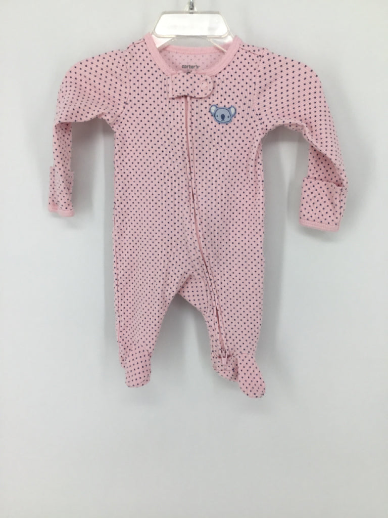 Carter's Child Size Newborn Pink Sleepers