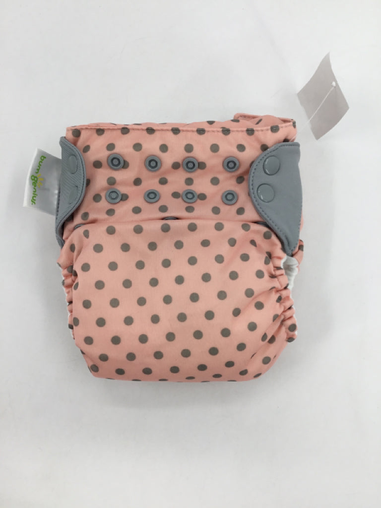 Bum Genius Child Size One Size Pink Polka Dot Pocket Cloth Diaper