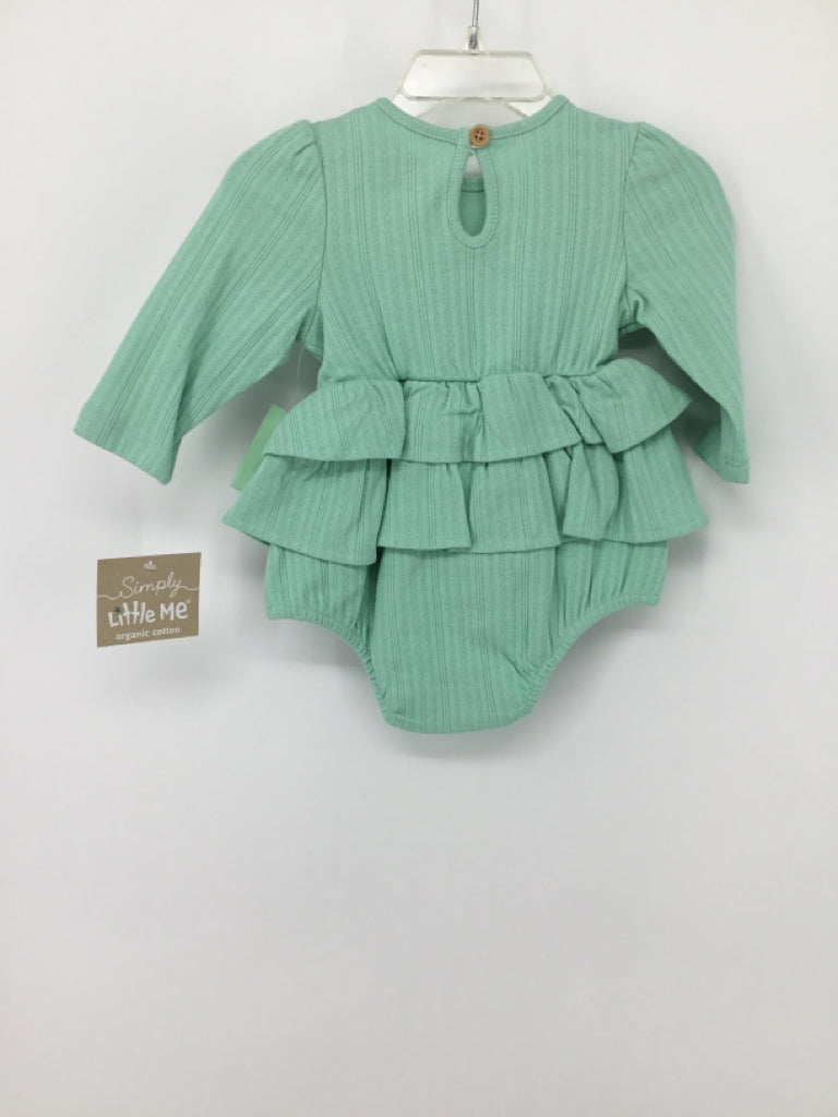 Little Me Child Size 9 Months Green Outfit - girls