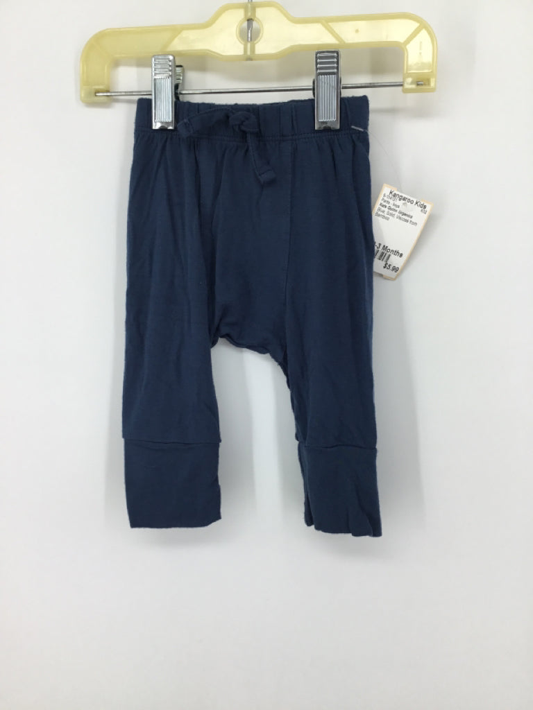 Kate Quinn Organics Child Size 0-3 Months Blue Solid Pants - boys