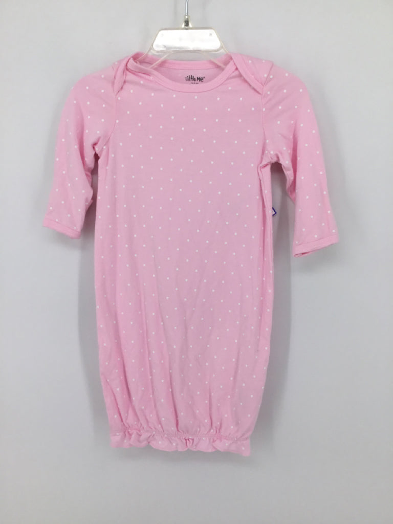 Little Me Child Size 0-3 Months Pink Sleepers