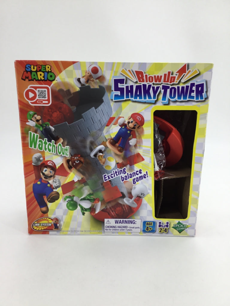 Super Mario Bros  Blow Up Shaky Tower Balancing Game