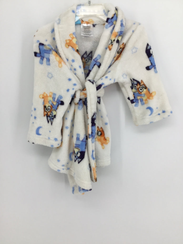Bluey Child Size 2 White Character Robe - boys