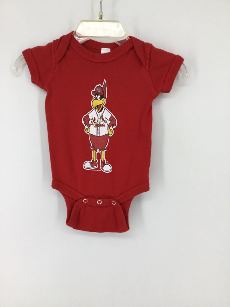Soft As A Grape Child Size Newborn Red Onesie