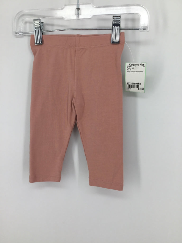 H & M Child Size 3 Months Pink Pants - girls