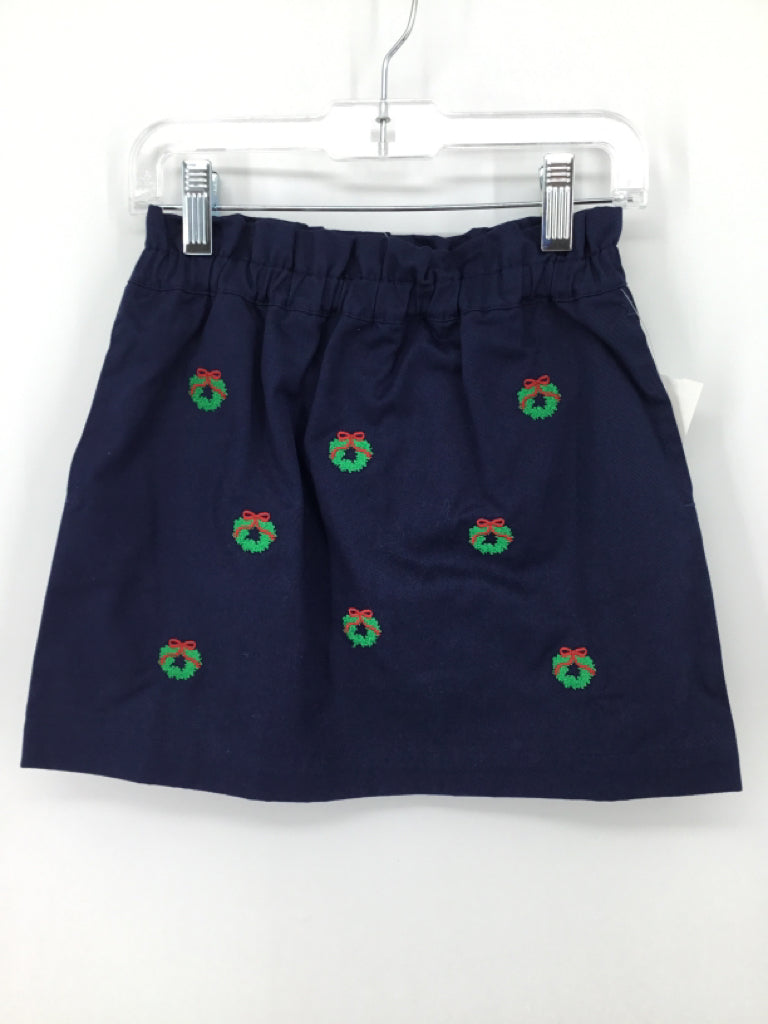 The Beaufort Bonnet Co Child Size 6 Navy Christmas Skirt