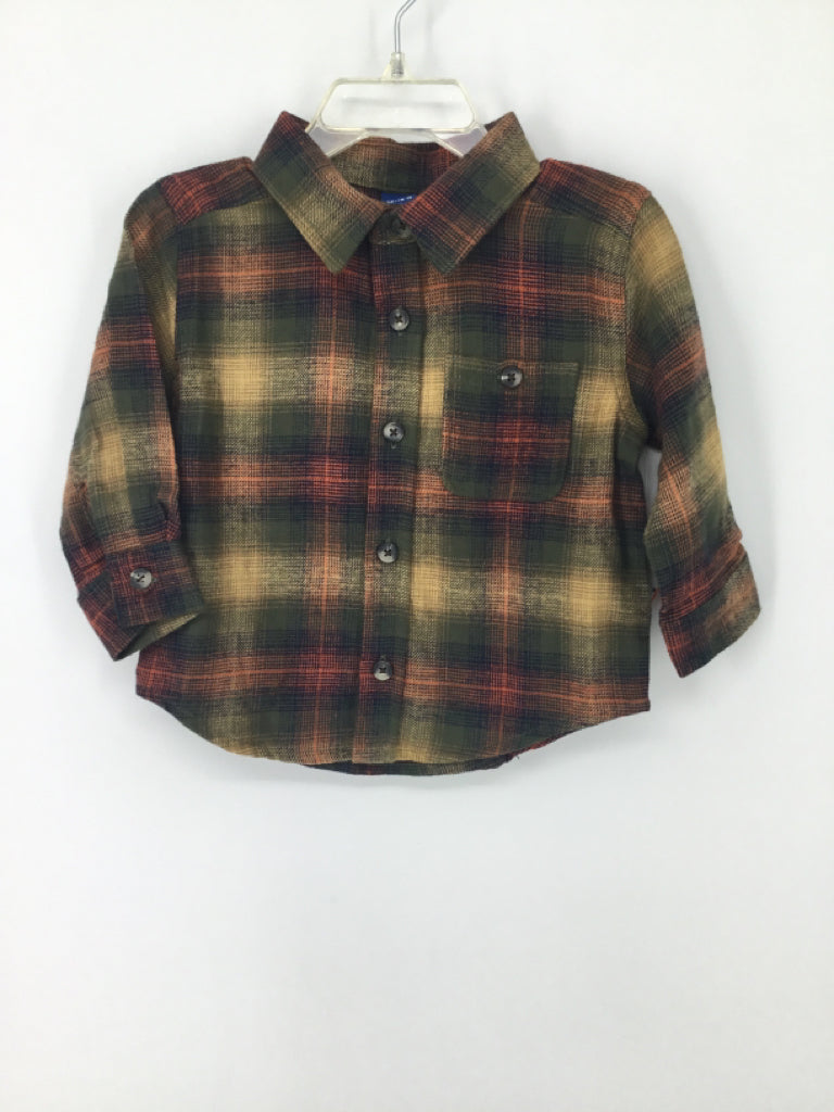 Old Navy Child Size 12-18 Months Multi-Color Plaid Shirt - boys