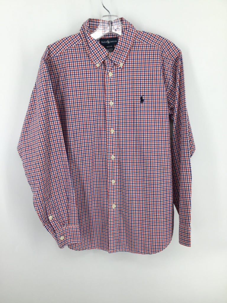 Ralph Lauren Child Size 12 Red Gingham Shirt - boys