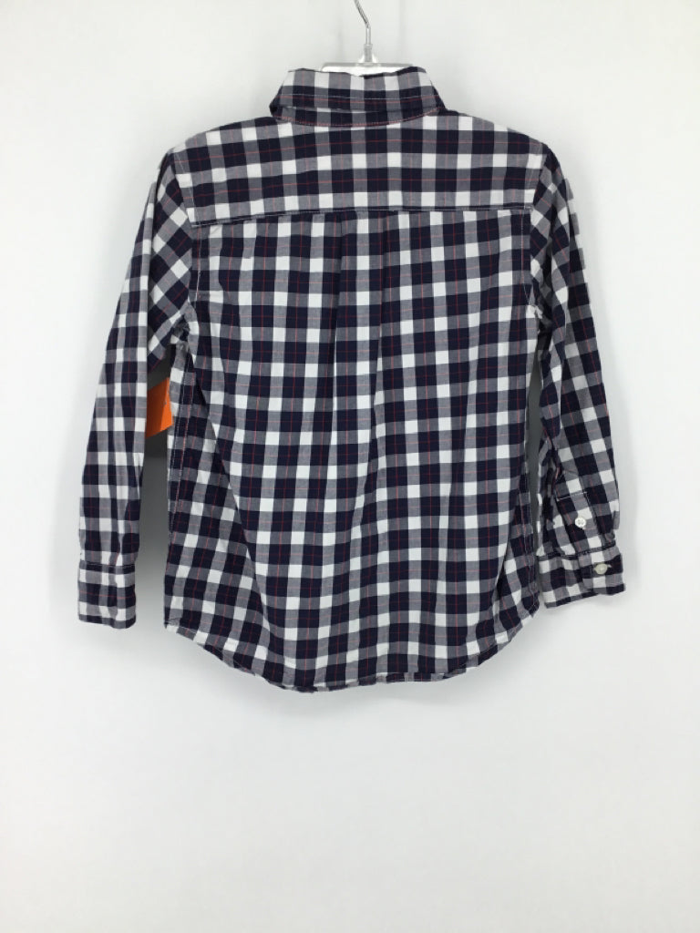 Janie and Jack Child Size 4 Navy Plaid Shirt - boys