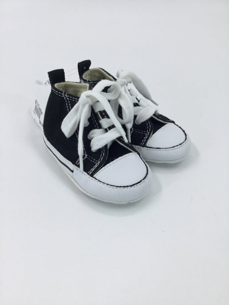 Converse Child Size 3 Toddler Black Baby/Walker Shoes