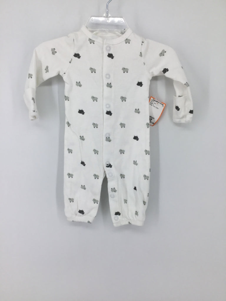 Carter's Child Size Newborn White Print Pants - boys