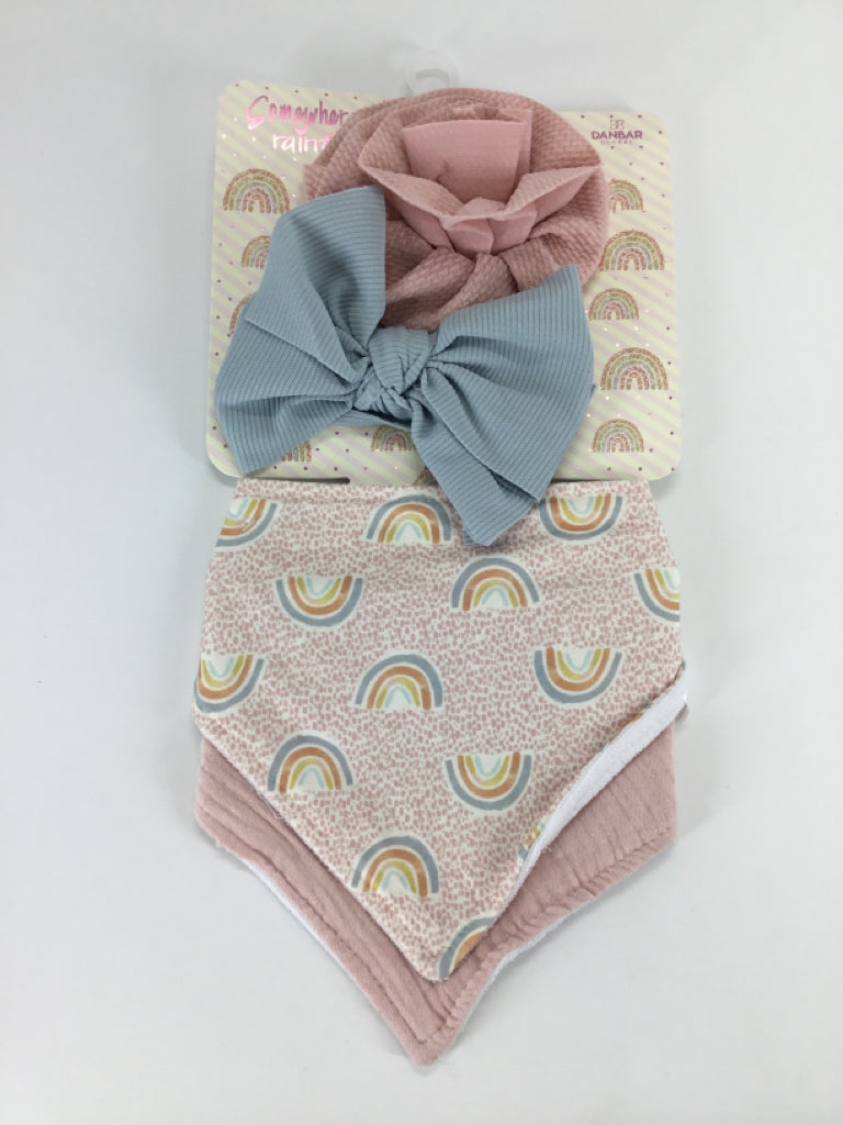 Danbar Child Size One Size Multi-Color Bib & Hair Set
