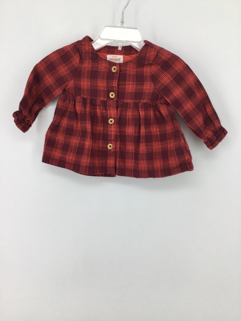 Cat & Jack Child Size 3-6 Months Red Shirt - girls