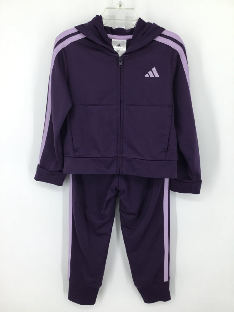 Adidas Child Size 4 Purple Outfit - girls