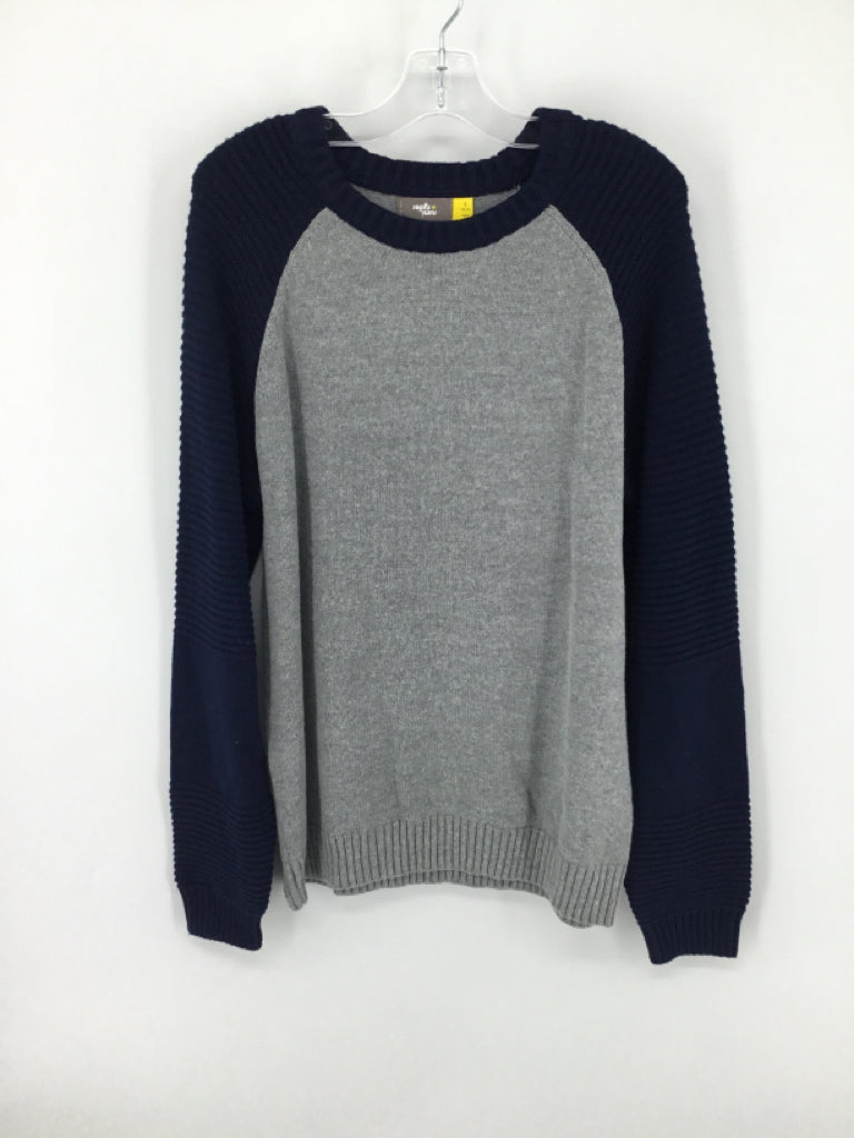 Rumi + Ryder Child Size 12 Gray Solid Sweater - boys