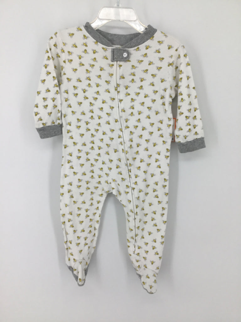 Burt's Bees Baby Child Size 6-9 Months Gray Sleepers