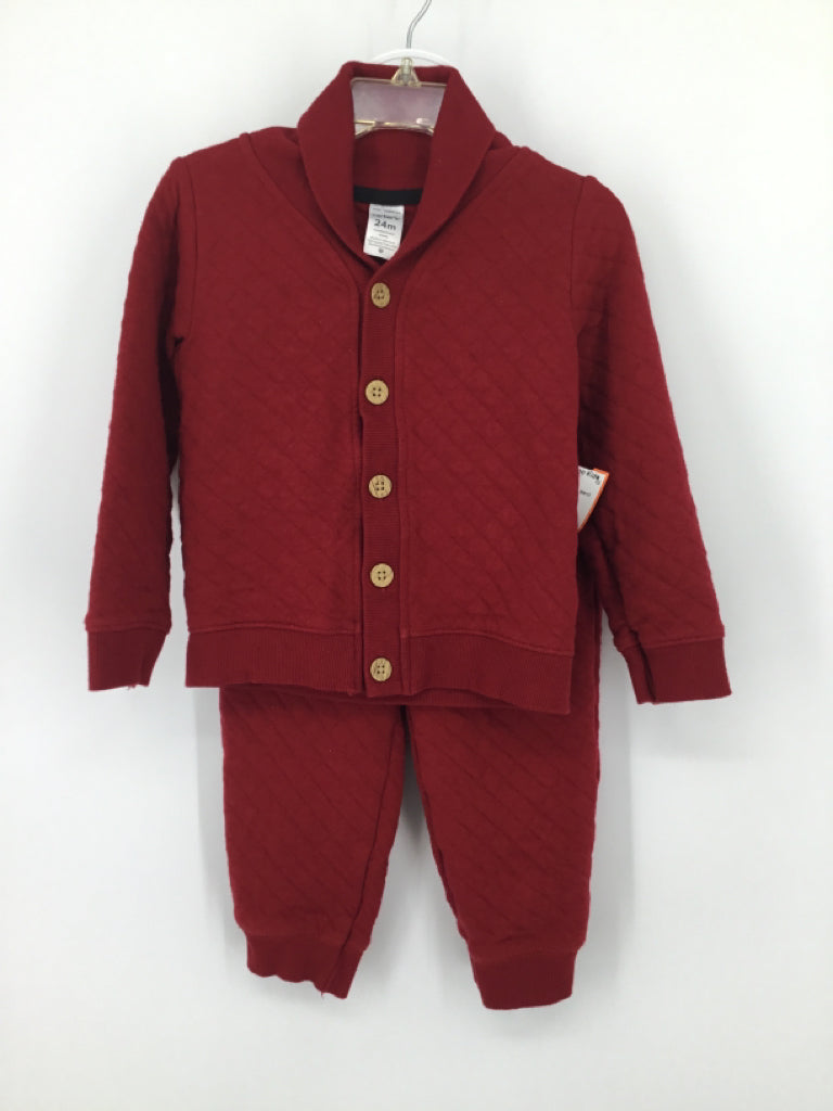 Carter's Child Size 24 Months Red Solid Outfit - boys