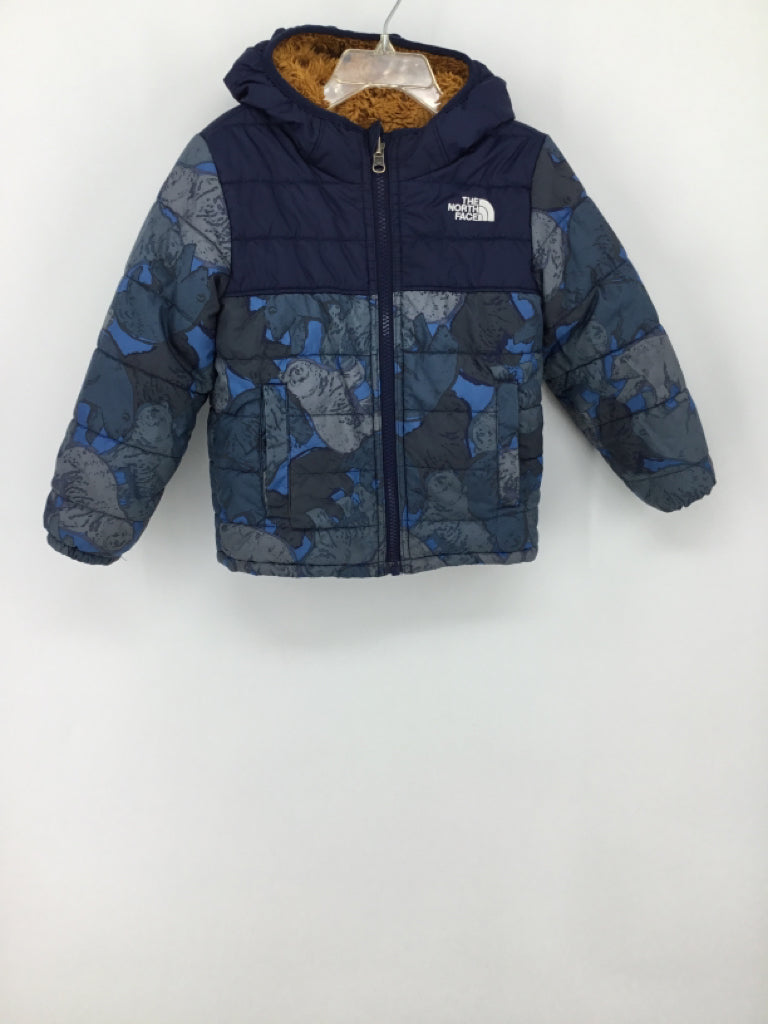 The North Face Child Size 4 Navy Camoflage Outerwear - boys
