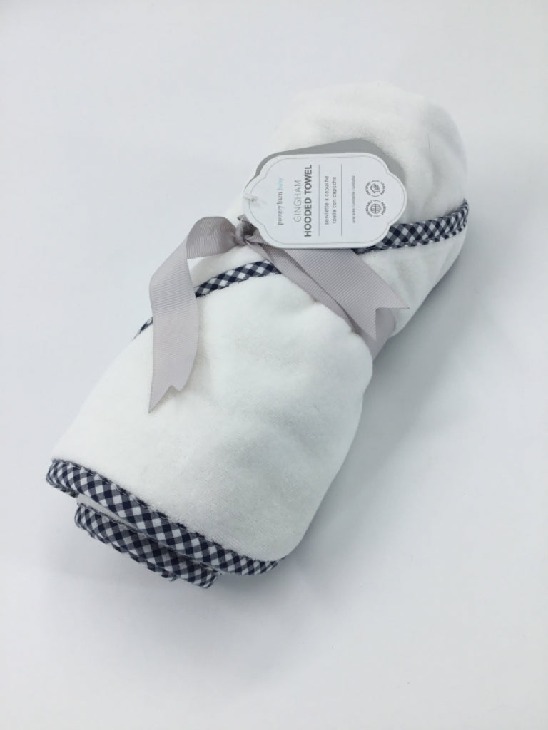Pottery Barn Kids Navy Gingham Towel