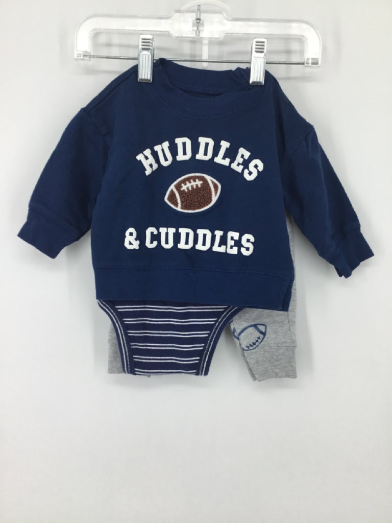 Just One You Made by Carters Child Size 3 Months Navy Sports Outfit - boys