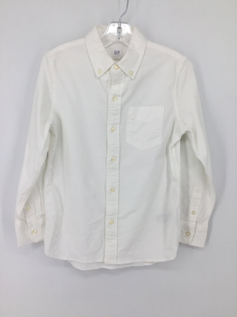 Gap Kids Child Size 8 White Solid Shirt - boys