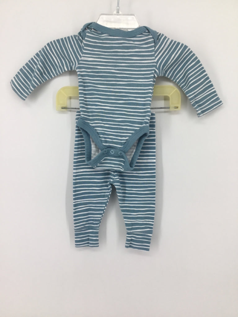 cloud island Child Size Newborn Blue Stripe Outfit - boys