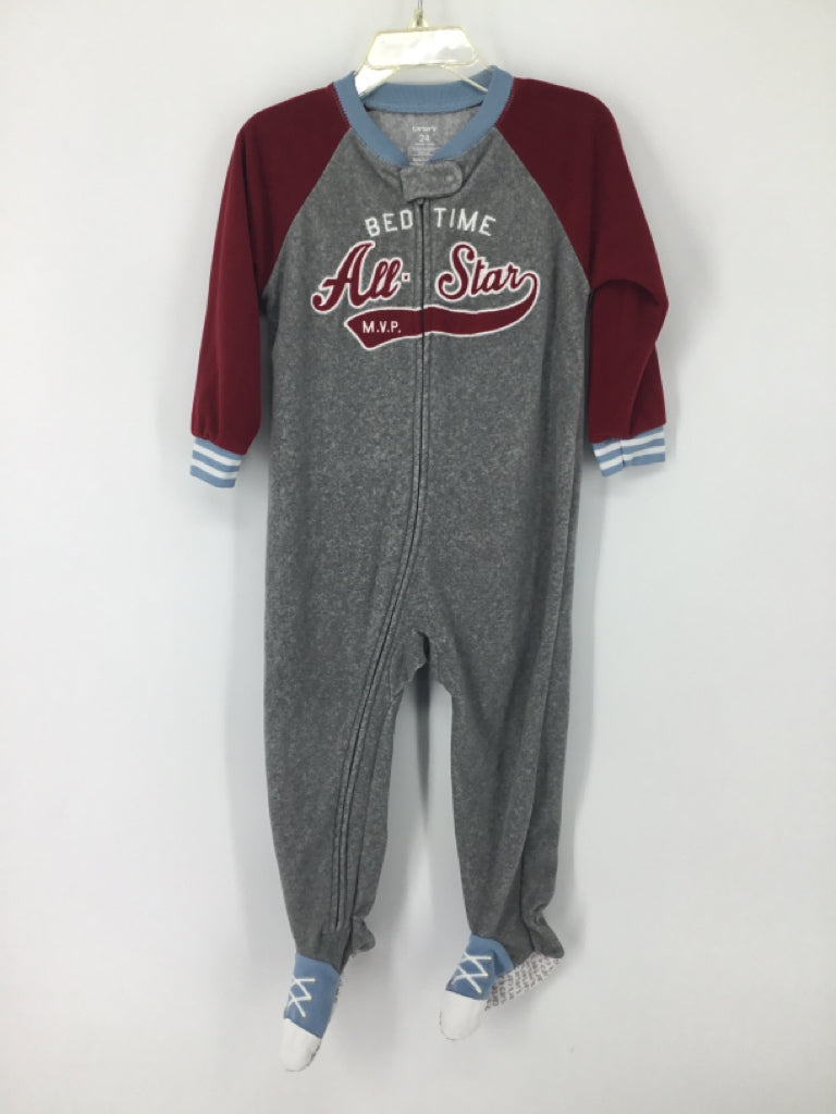 Carter's Child Size 24 Months Gray Sleepers
