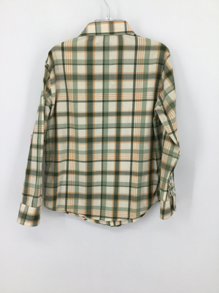 Cat & Jack Child Size 4 Green Plaid Shirt - boys