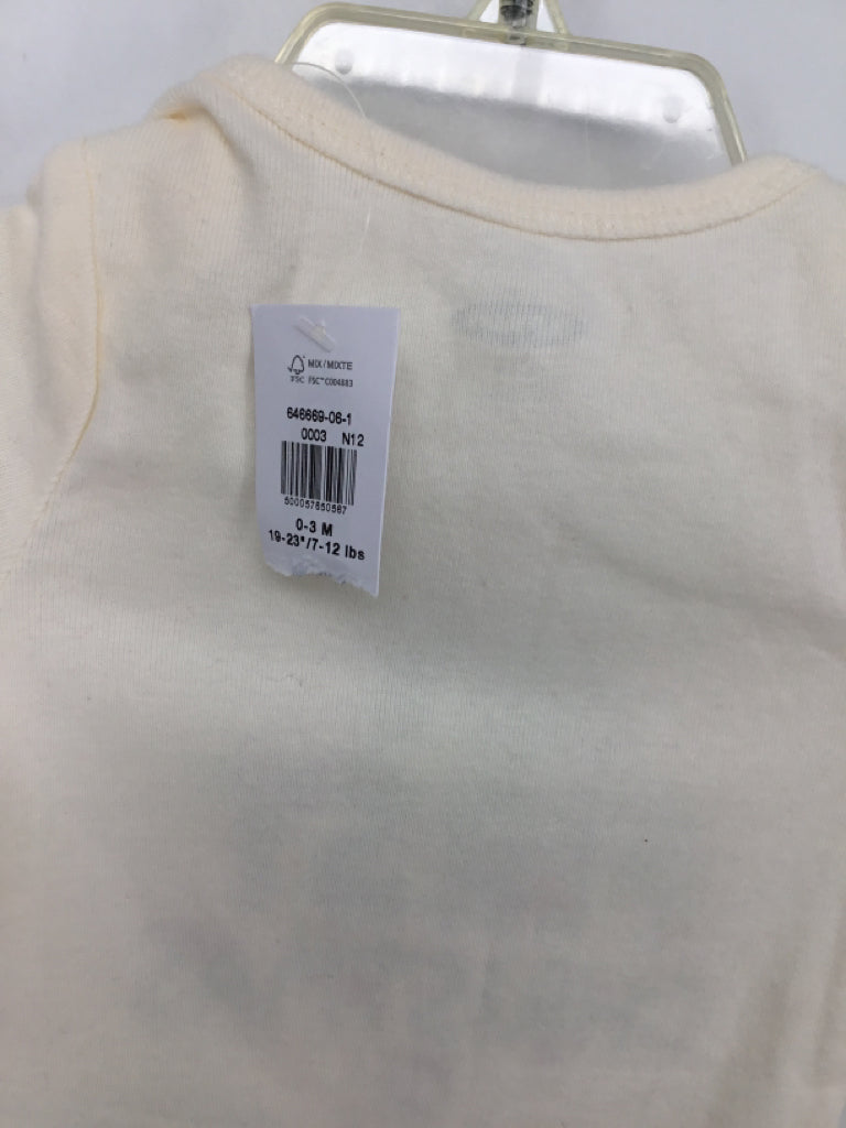 Old Navy Child Size 0-3 Months Cream Christmas Onesie