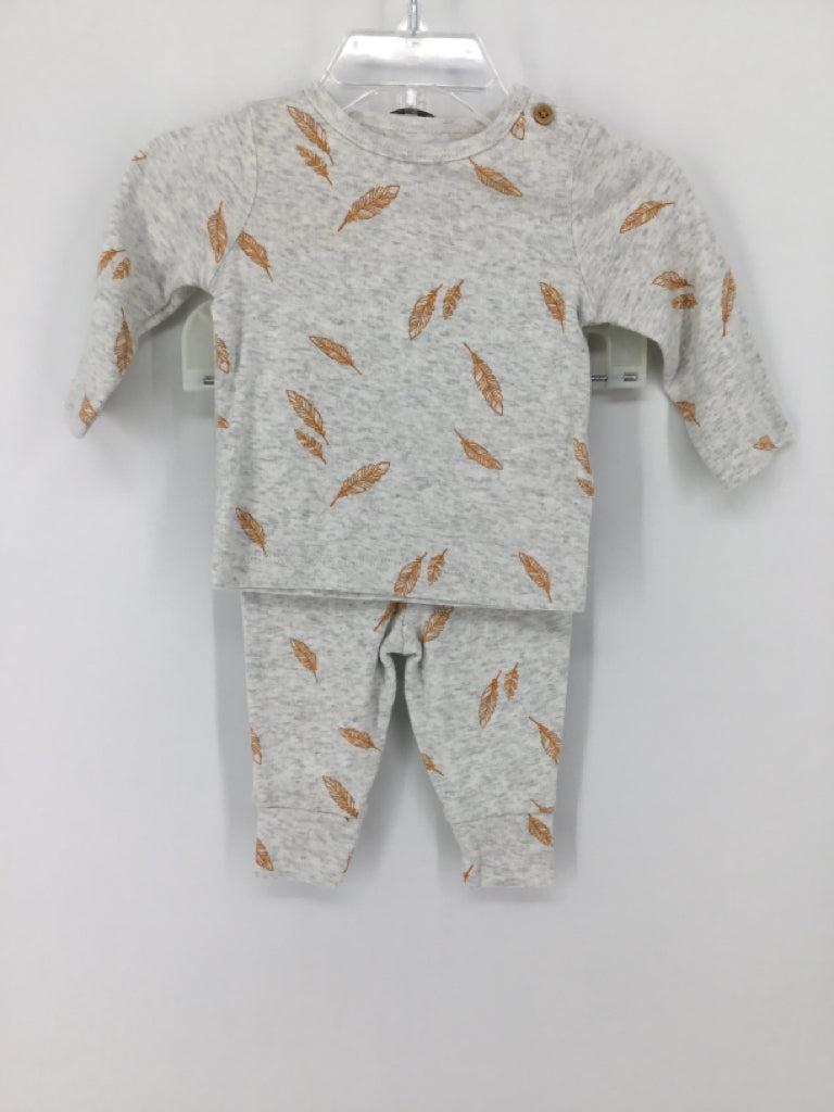 Carter's Child Size 3 Months Gray Print Outfit - boys