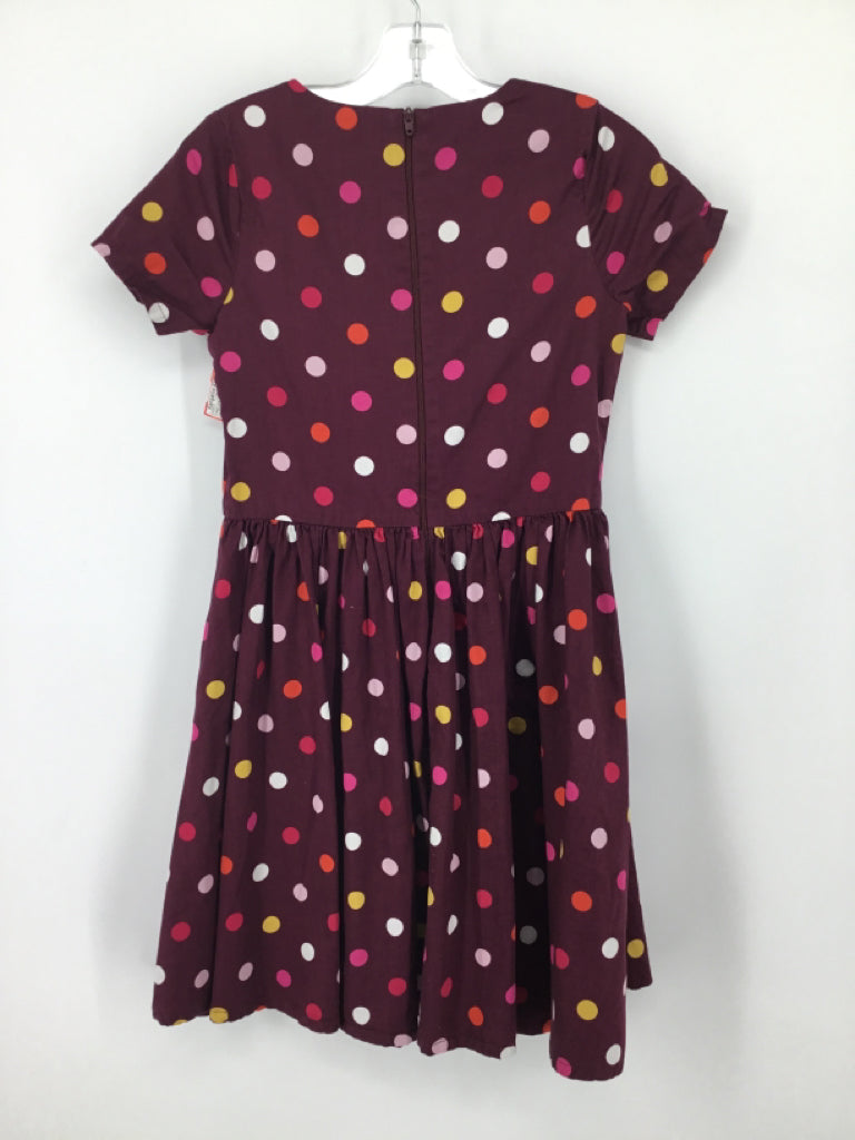 Lands' End Child Size 8 Burgundy Dress - girls