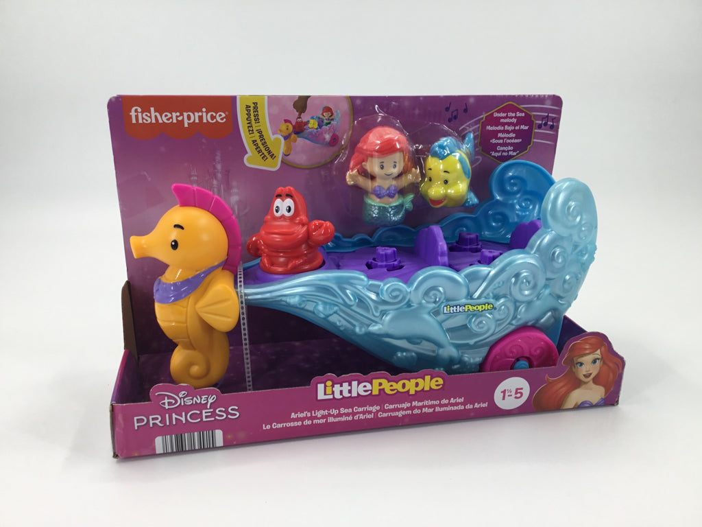 Fisher Price Little People Disney Princess Ariel's Light-Up Sea Carriage