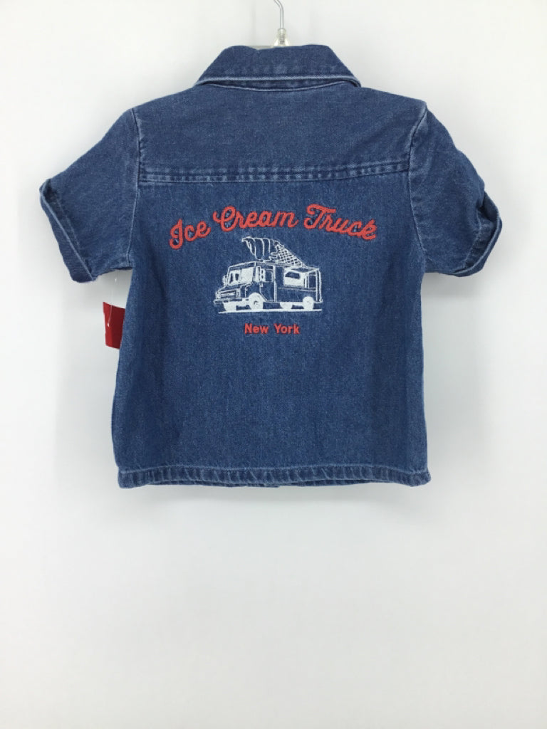Old Navy Child Size 12-18 Months Blue Solid Shirt - boys