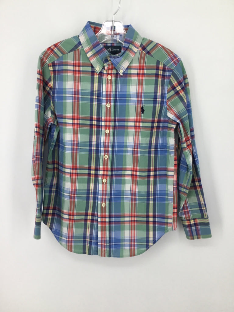 Ralph Lauren Child Size 8 Multi-Color Plaid Shirt - boys