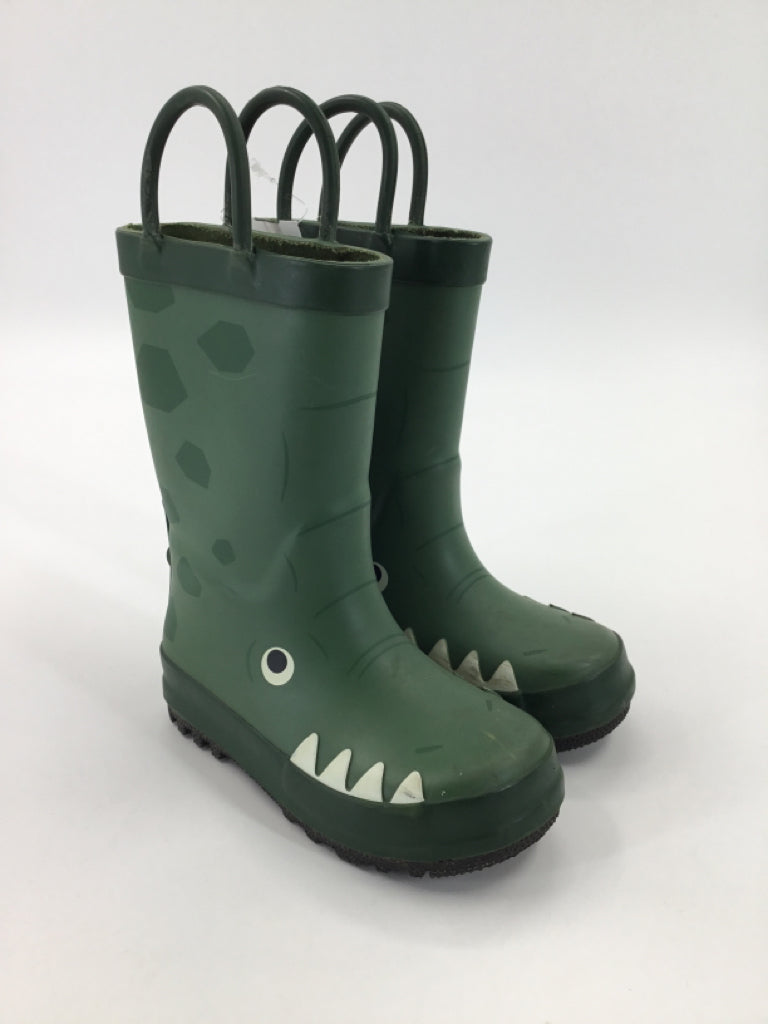 Cat & Jack Child Size 7 Toddler Green Rain Boots