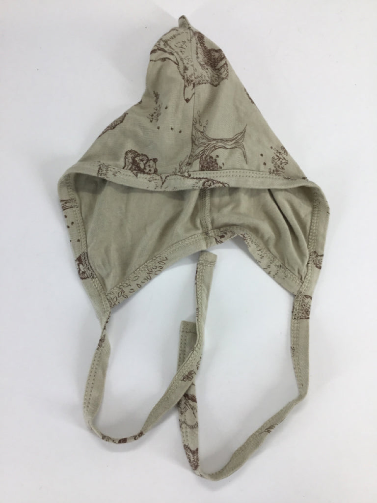 Kate Quinn Organics Child Size 6-12 Months Tan Print Hats - boys