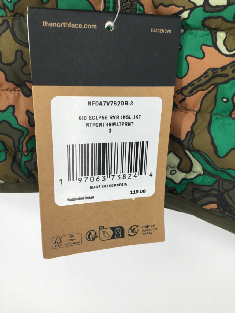 The North Face Child Size 3 Green Print Outerwear - boys