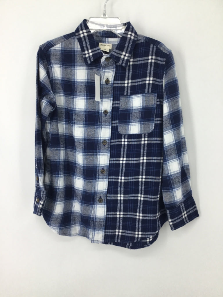 Crewcuts Child Size 4 Navy Plaid Shirt - boys