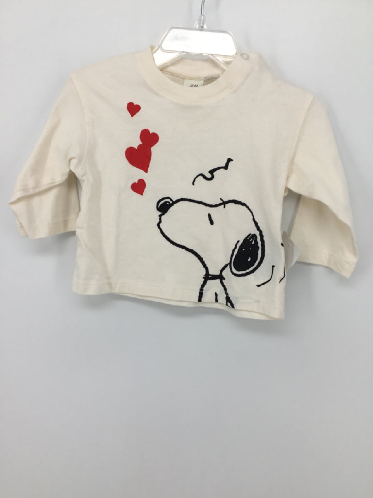 H & M Child Size 6 Months White Valentine's Day T-Shirt