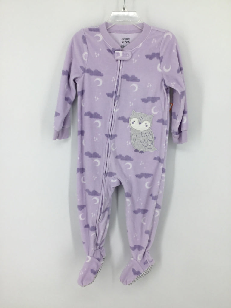 Carter's Child Size 2 Toddler Purple Sleepers