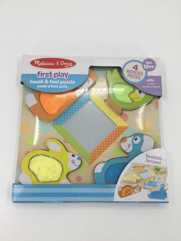 Melissa & Doug First Play Touch & Feel Peek-a-Boo Pets Puzzle