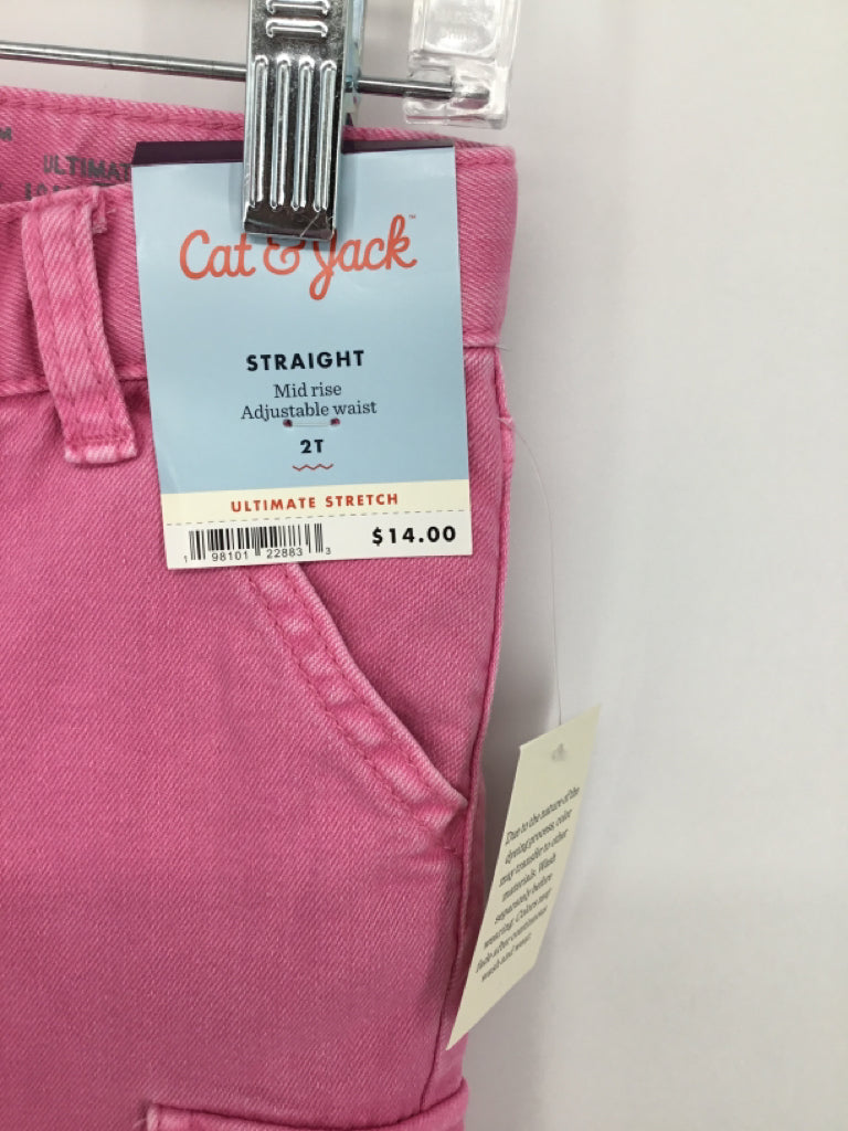 Cat & Jack Child Size 2 Pink Jeans - girls