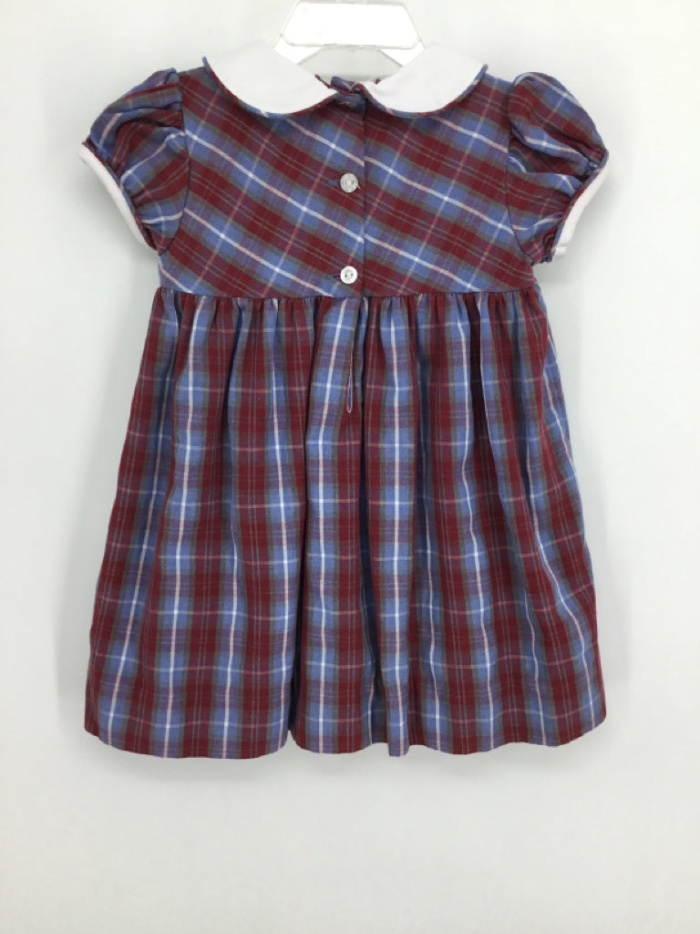 Little English Child Size 24 Months Burgundy Dress - girls